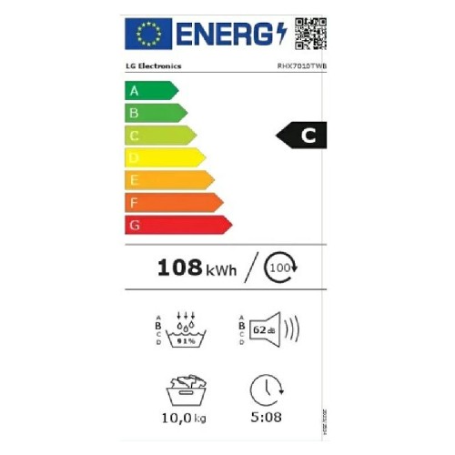 ΣΤΕΓΝΩΤΗΡΙΟ ΕΛΕΥΘΕΡΟ 60CM LG RHX7010TWB (10KG / C / Wi-Fi)